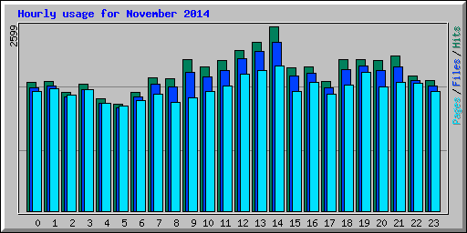 Hourly usage for November 2014