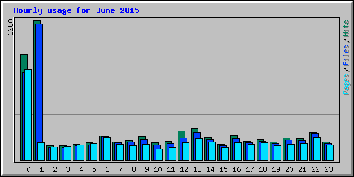 Hourly usage for June 2015