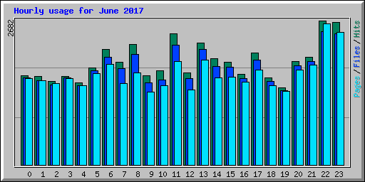 Hourly usage for June 2017