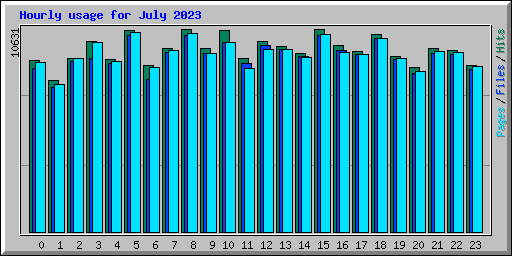 Hourly usage for July 2023