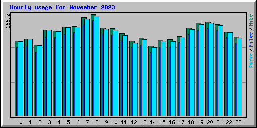 Hourly usage for November 2023